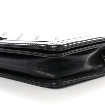 Chanel Calfskin Double Stitch Boy Clutch With Removable Chain Black 10 of 11