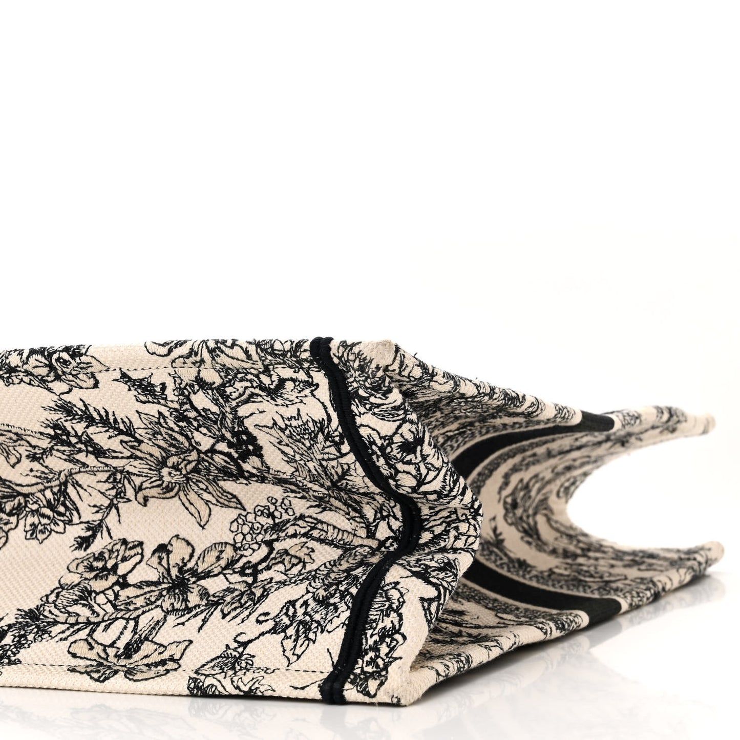 Canvas Embroidered Large Book Tote Latte