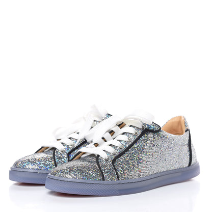 Christian Louboutin Seava Glitter Disco Ball Flat Sneakers 37 Multicolor 3 of 9