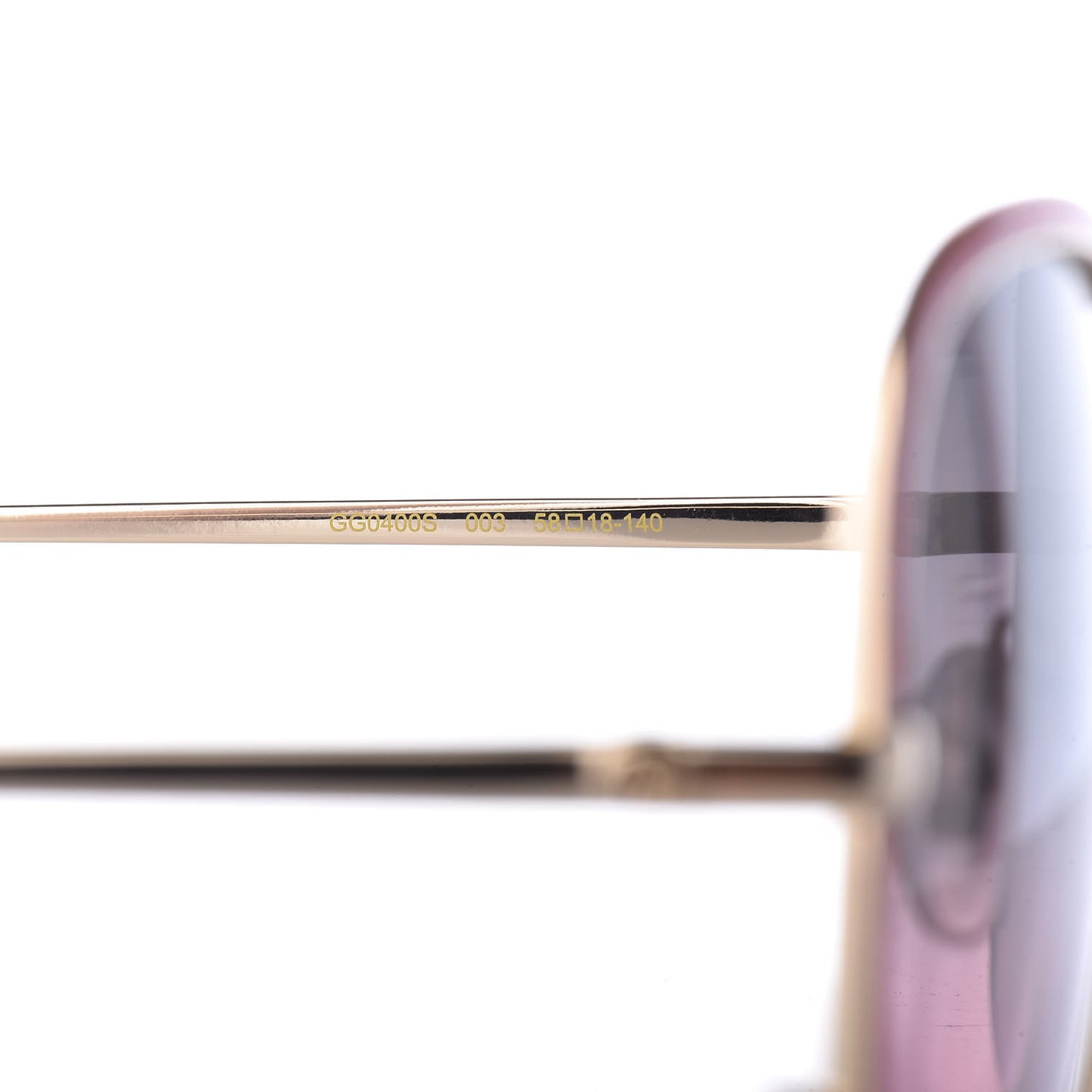 Acetate Oversize Square Frame GG0400S Sunglasses Gold