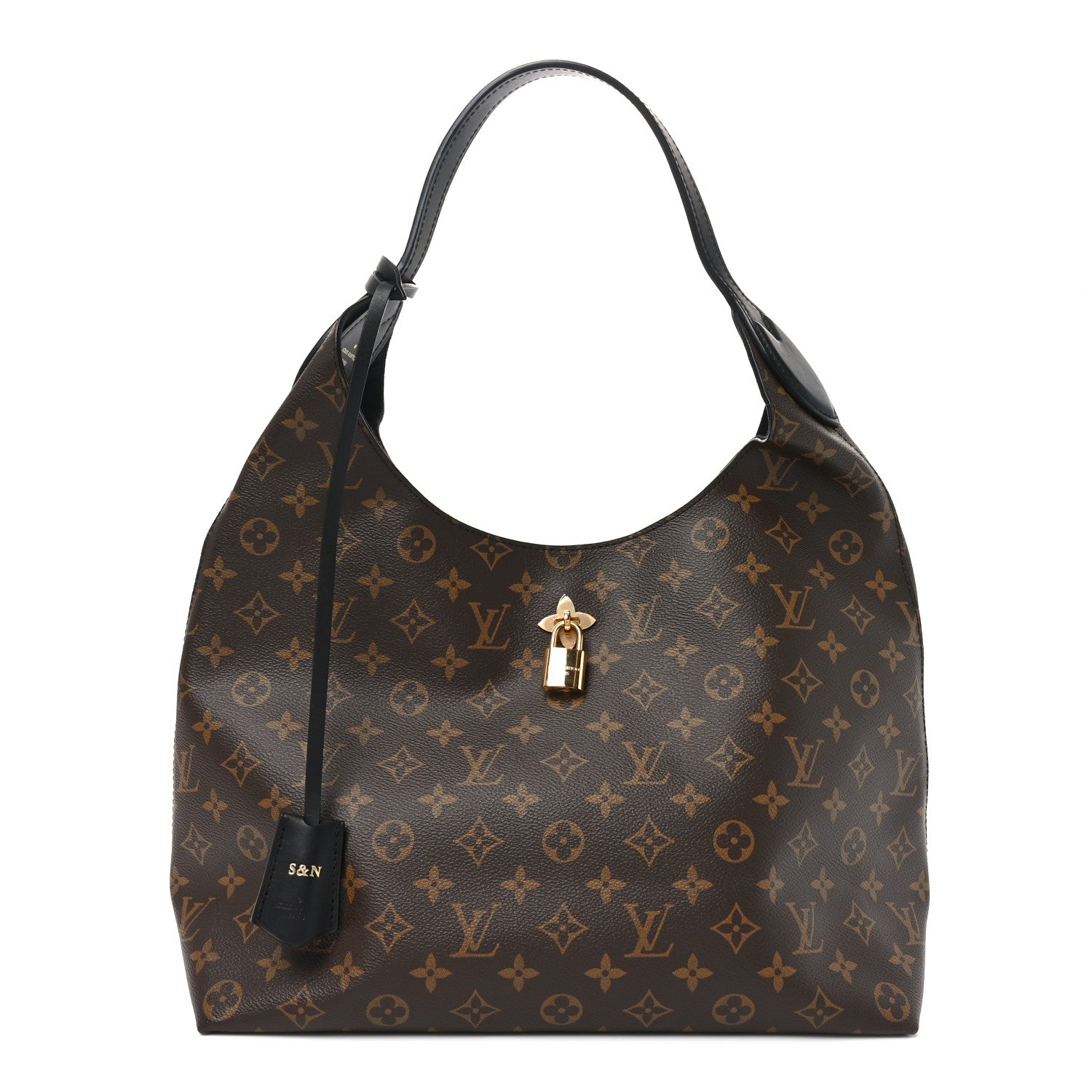 Louis Vuitton Monogram Flower Hobo Black 1 of 10