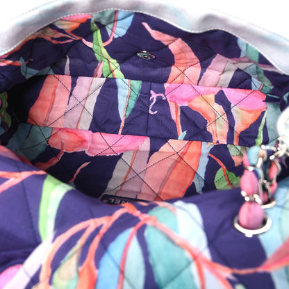 Chanel Canvas Quilted Jungle Jeans Flap White Multicolor 5 of 10