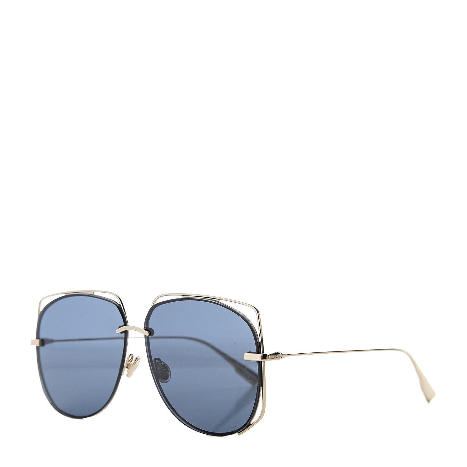 Christian Dior Metal Stellaire 6 Sunglasses Gold Blue 1 of 8