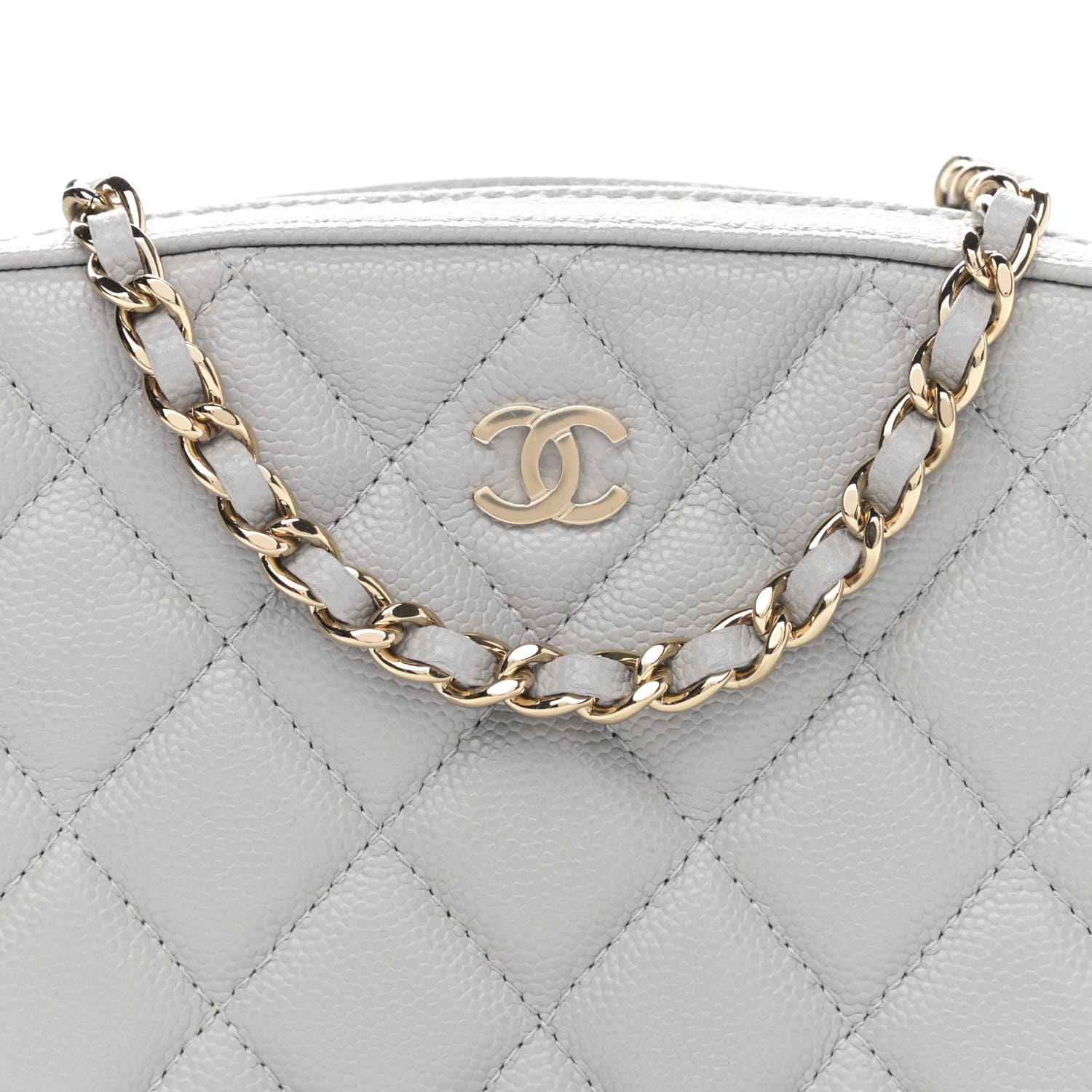 Chanel Caviar Quilted Camera Case Grey 8 of 11