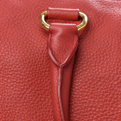 Prada Vitello Daino Top Handle Shoulder Bag Rosso 14 of 15