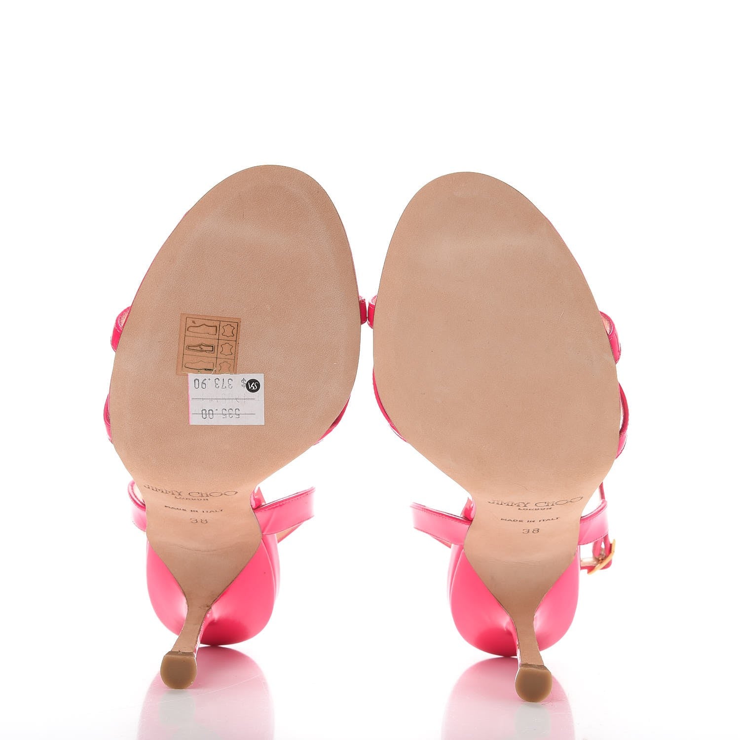 Jimmy Choo Patent India Sandals 38 Pink 7 of 10