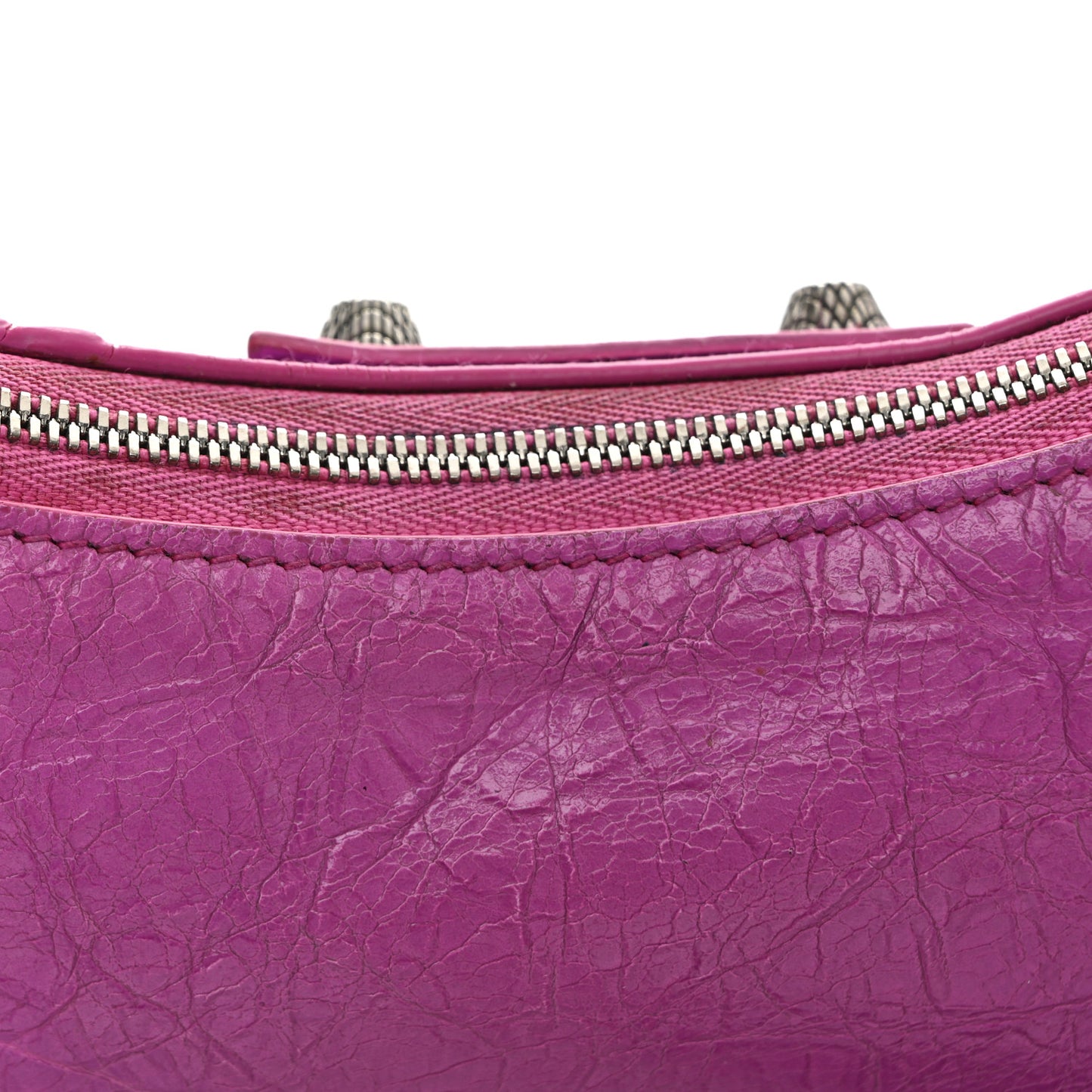 Agneau Arena Le Cagole Mini Purse With Chain Lipstick Pink