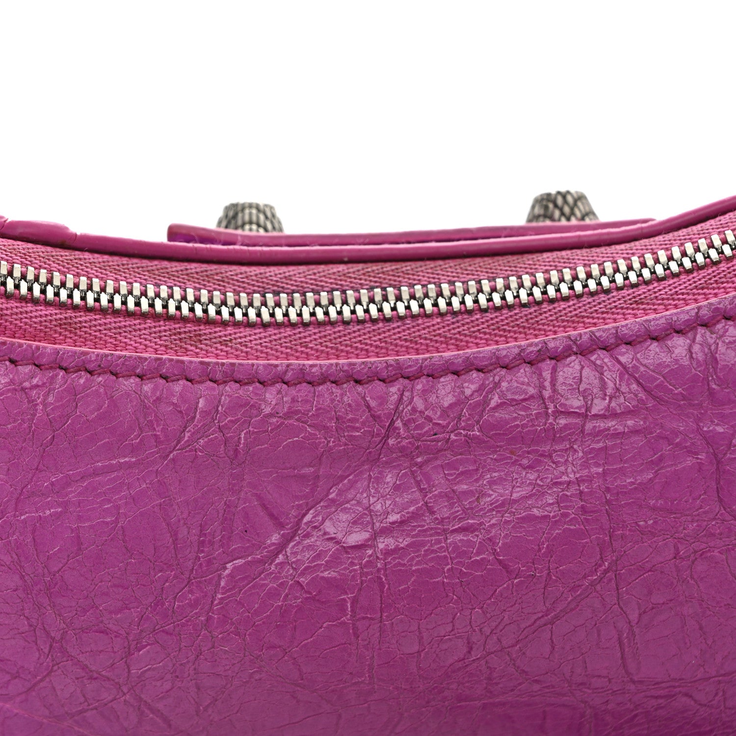 Balenciaga Agneau Arena Le Cagole Mini Purse With Chain Lipstick Pink 15 of 15