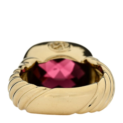 David Yurman 18K Yellow Gold Garnet 11mm Noblesse Ring 52 6 4 of 8