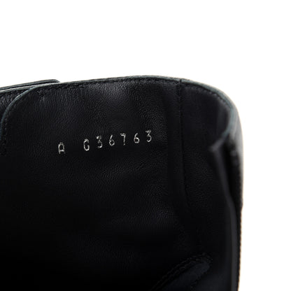 Chanel Calfskin Patent Quilted Cap Toe Short Boots 39.5 Black 10 of 11