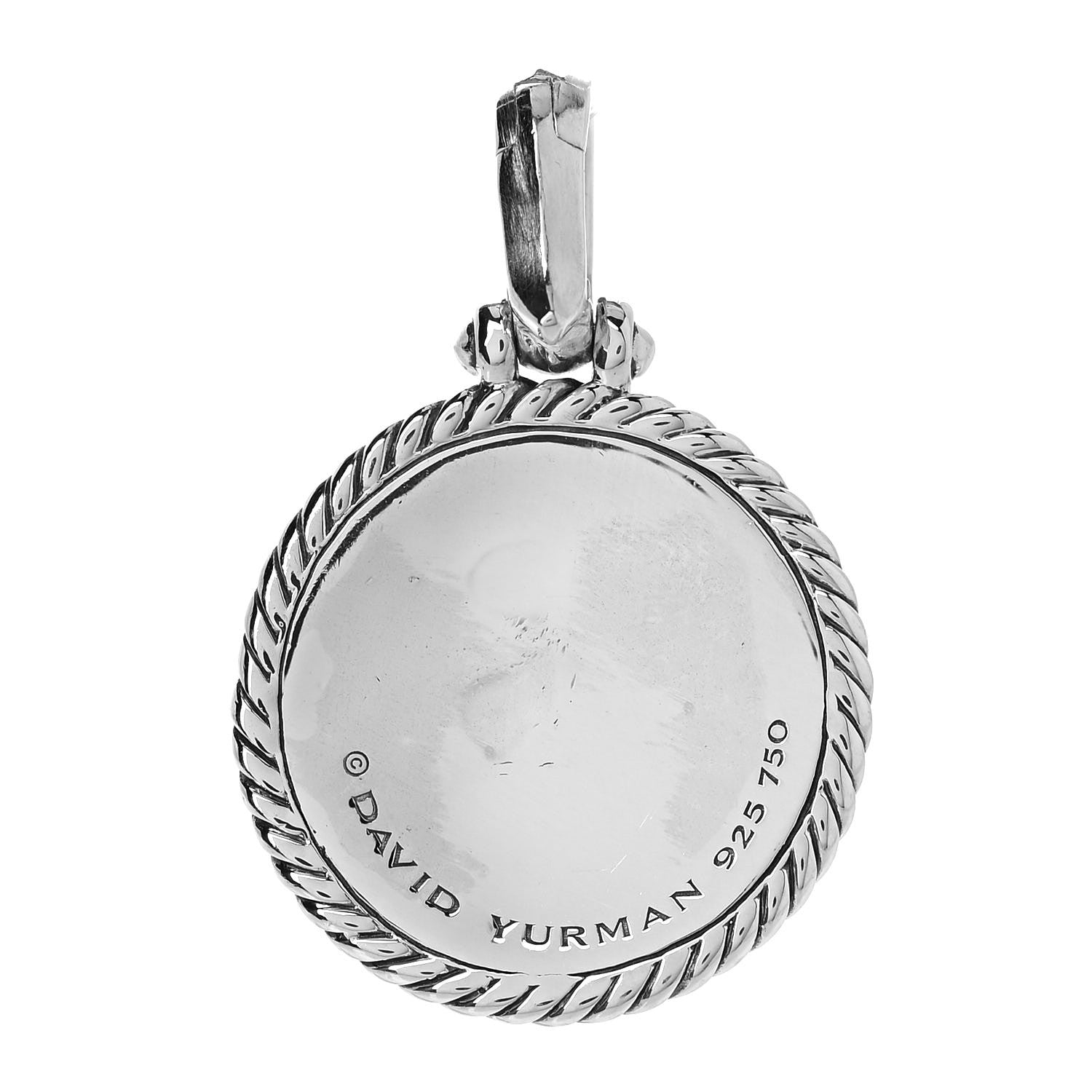 David Yurman Sterling Silver 18K Yellow Gold Diamond Moon & Star Amulet Charm 3 of 3
