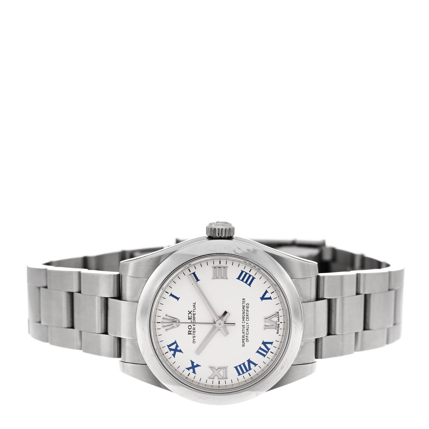 Rolex Stainless Steel 31mm Oyster Perpetual Watch White Roman 177200 2 of 5