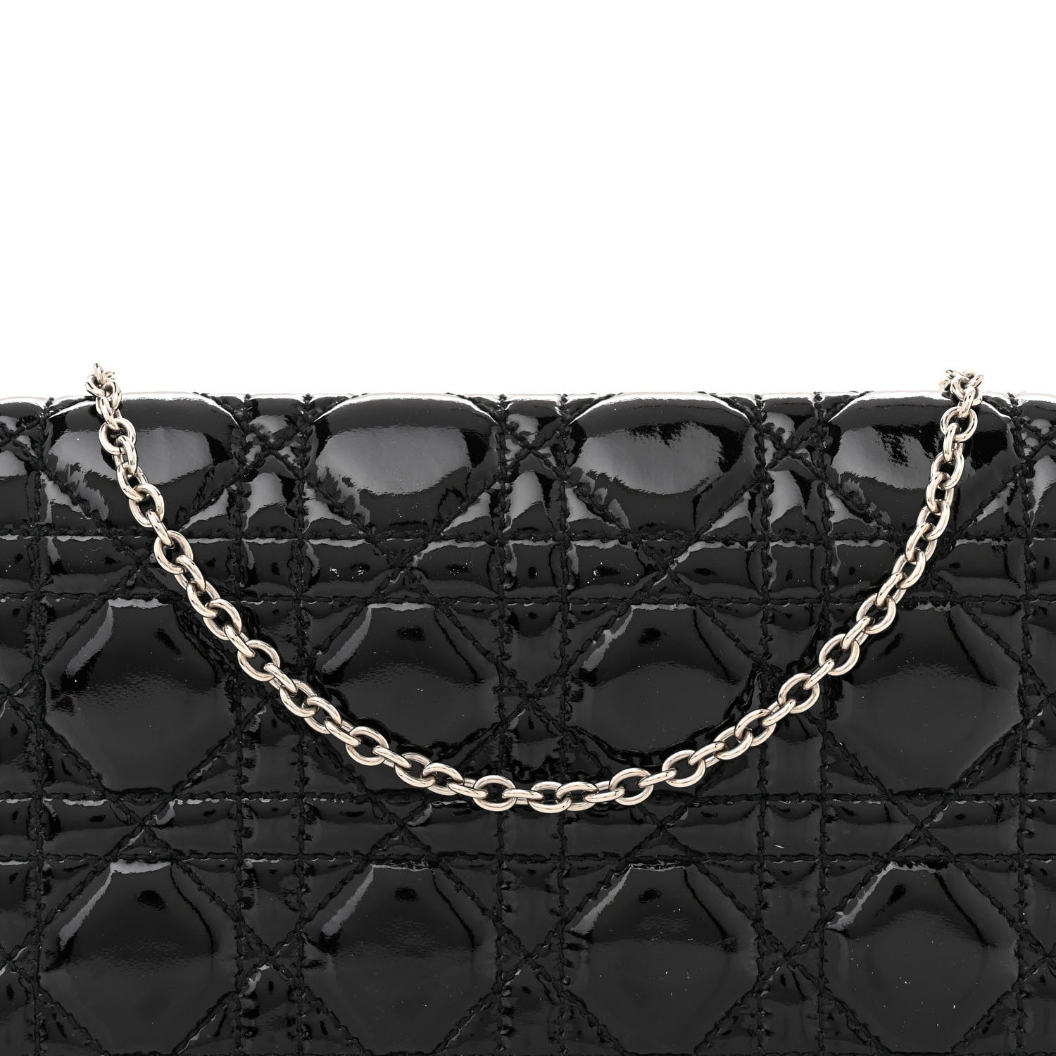 Christian Dior Patent Cannage Lady Dior Convertible Clutch Black 8 of 12