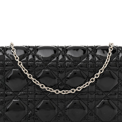 Christian Dior Patent Cannage Lady Dior Convertible Clutch Black 8 of 12