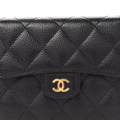 Chanel Caviar Quilted Compact Flap Wallet Black 10 of 12