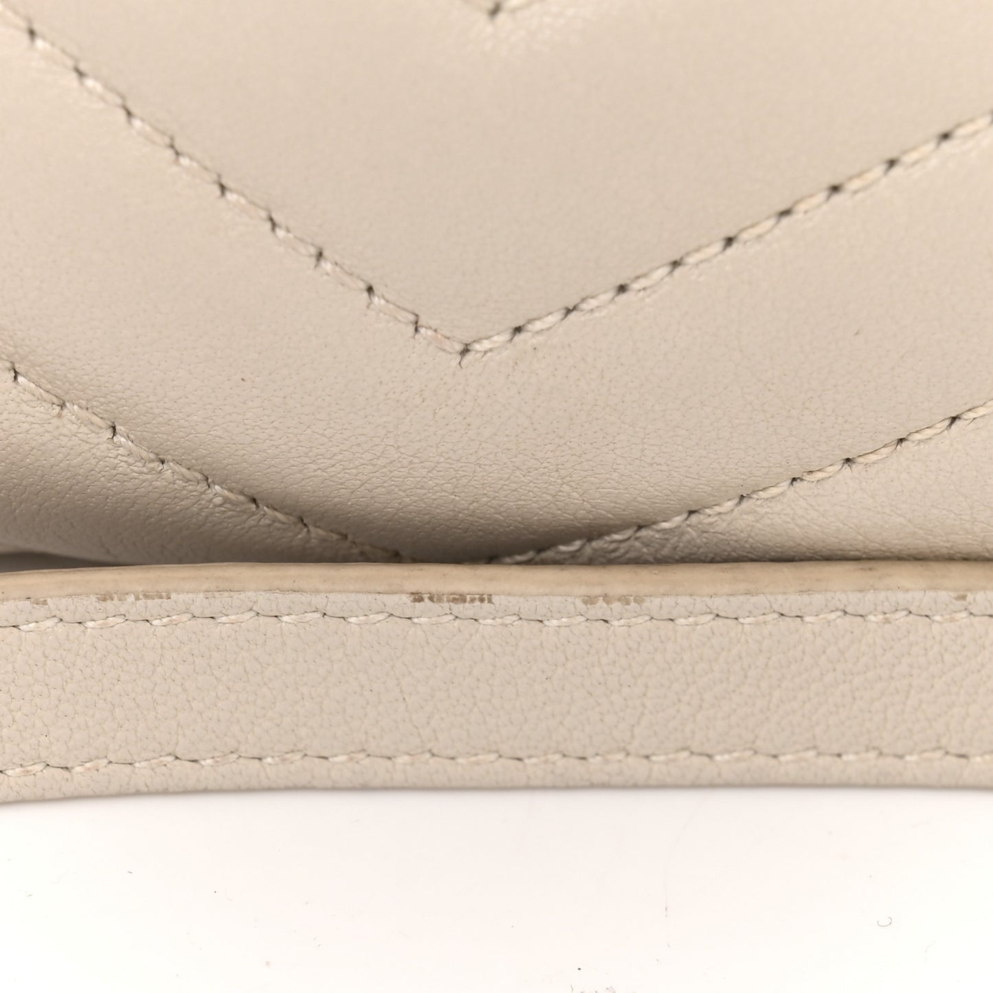Lambskin Quilted Double Flap Bag Blanc Vintage