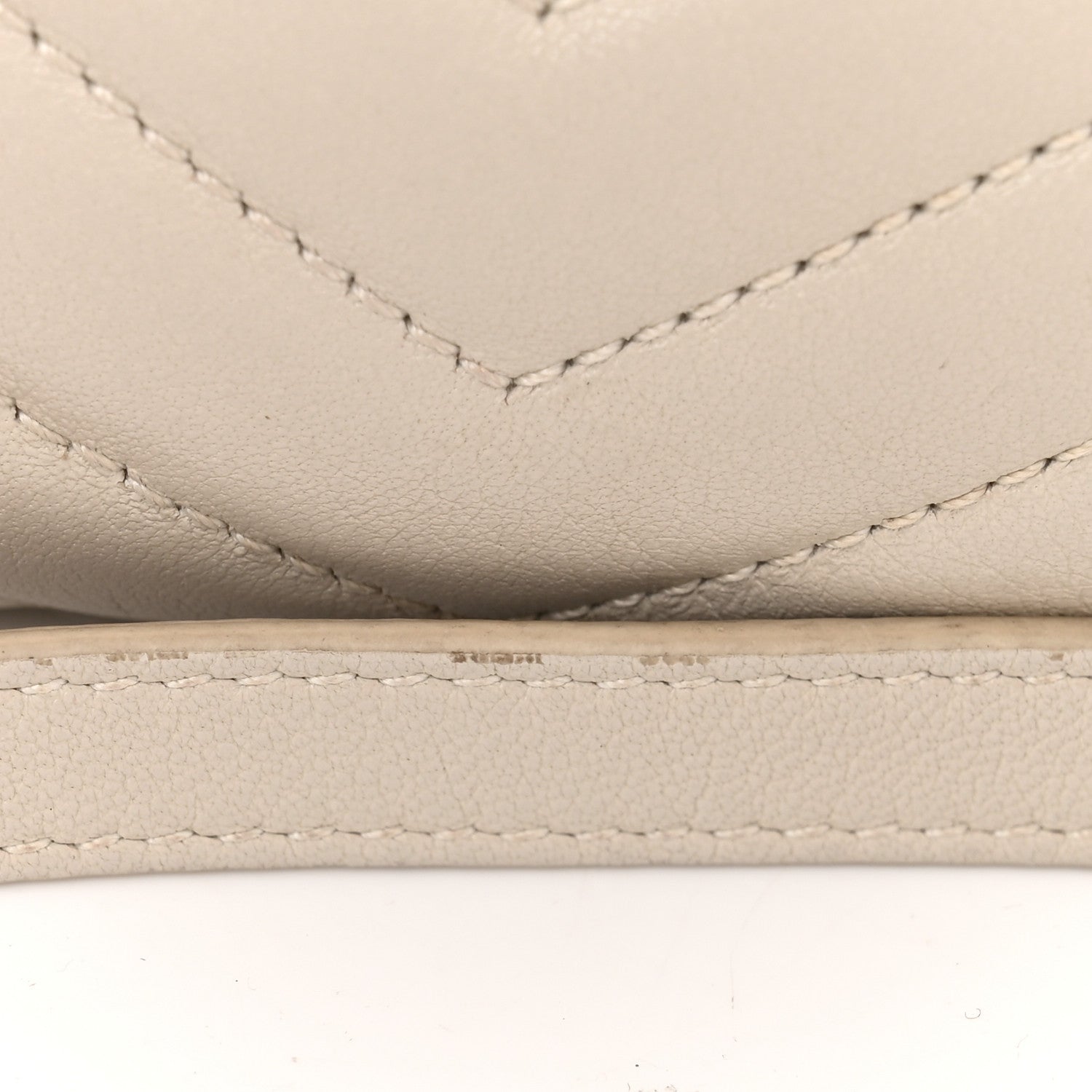 Saint Laurent Lambskin Quilted Double Flap Bag Blanc Vintage 13 of 14