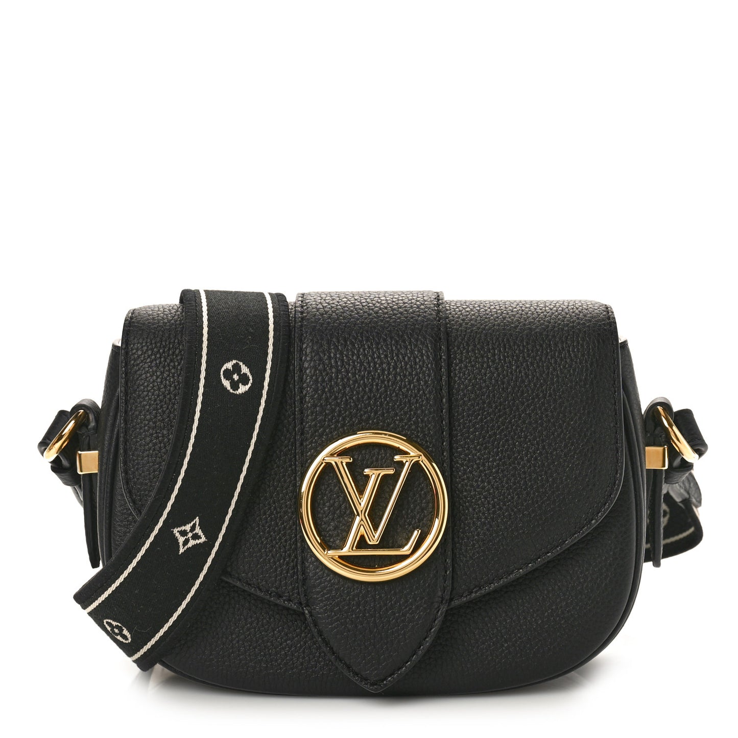 Grained Calfskin LV Pont 9 Soft PM Black