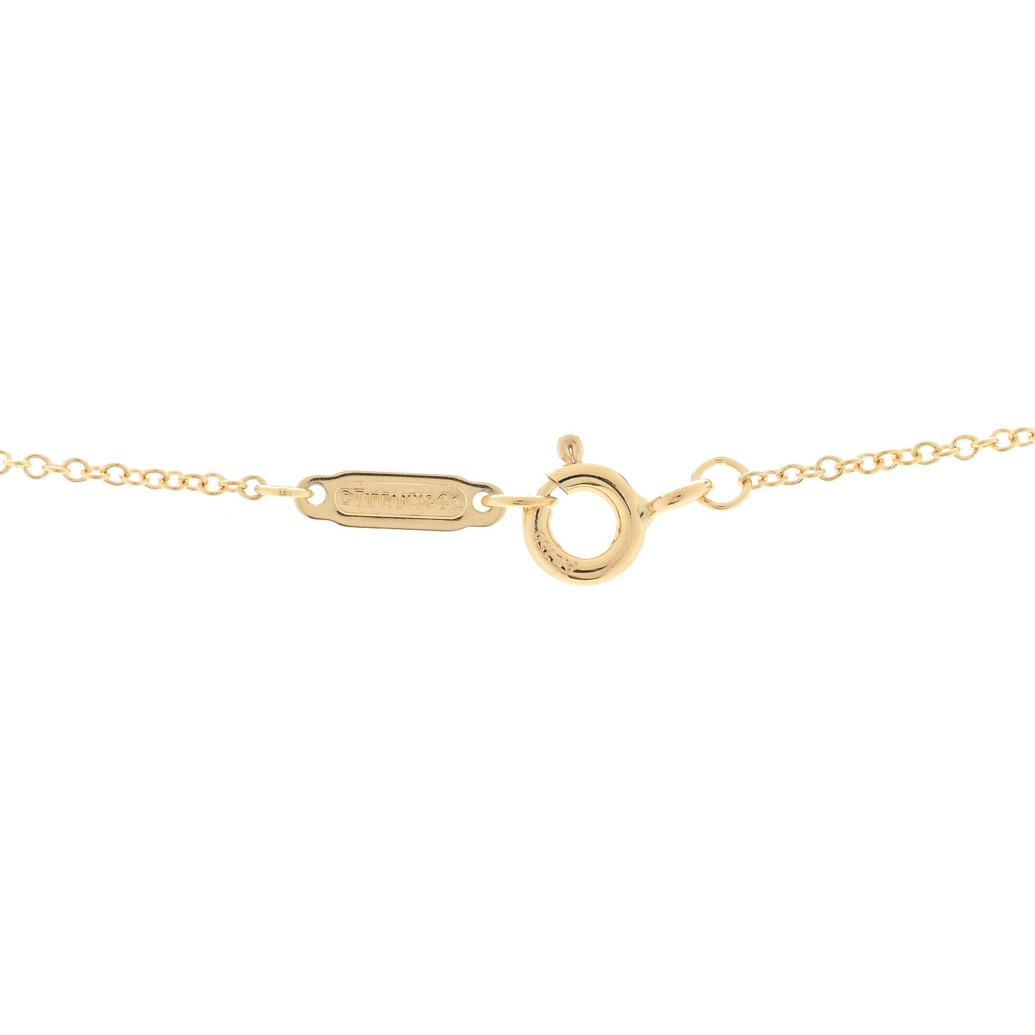 Tiffany 18K Yellow Gold Diamond Atlas Pierced Key Pendant Necklace 4 of 5