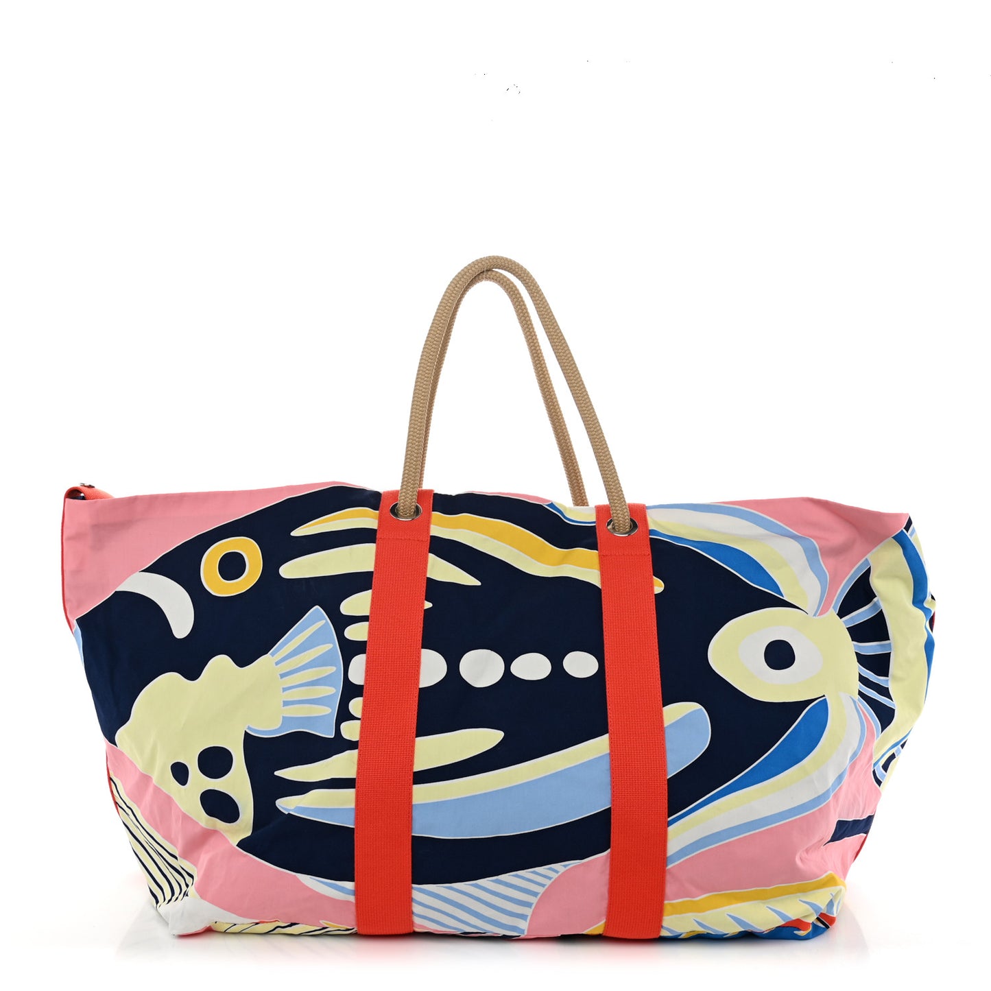 Cotton Traffic Jam Beach Bag Marine Rose