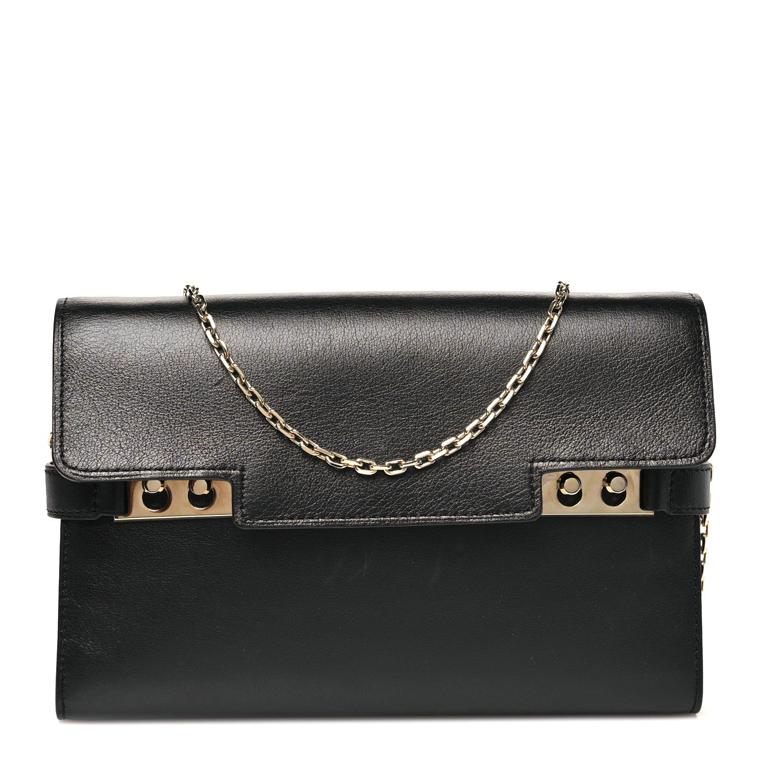 Delvaux Calfskin Tempete Pochette Black 1 of 10