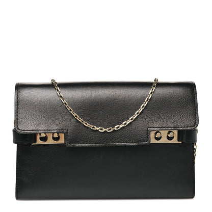 Delvaux Calfskin Tempete Pochette Black 1 of 10