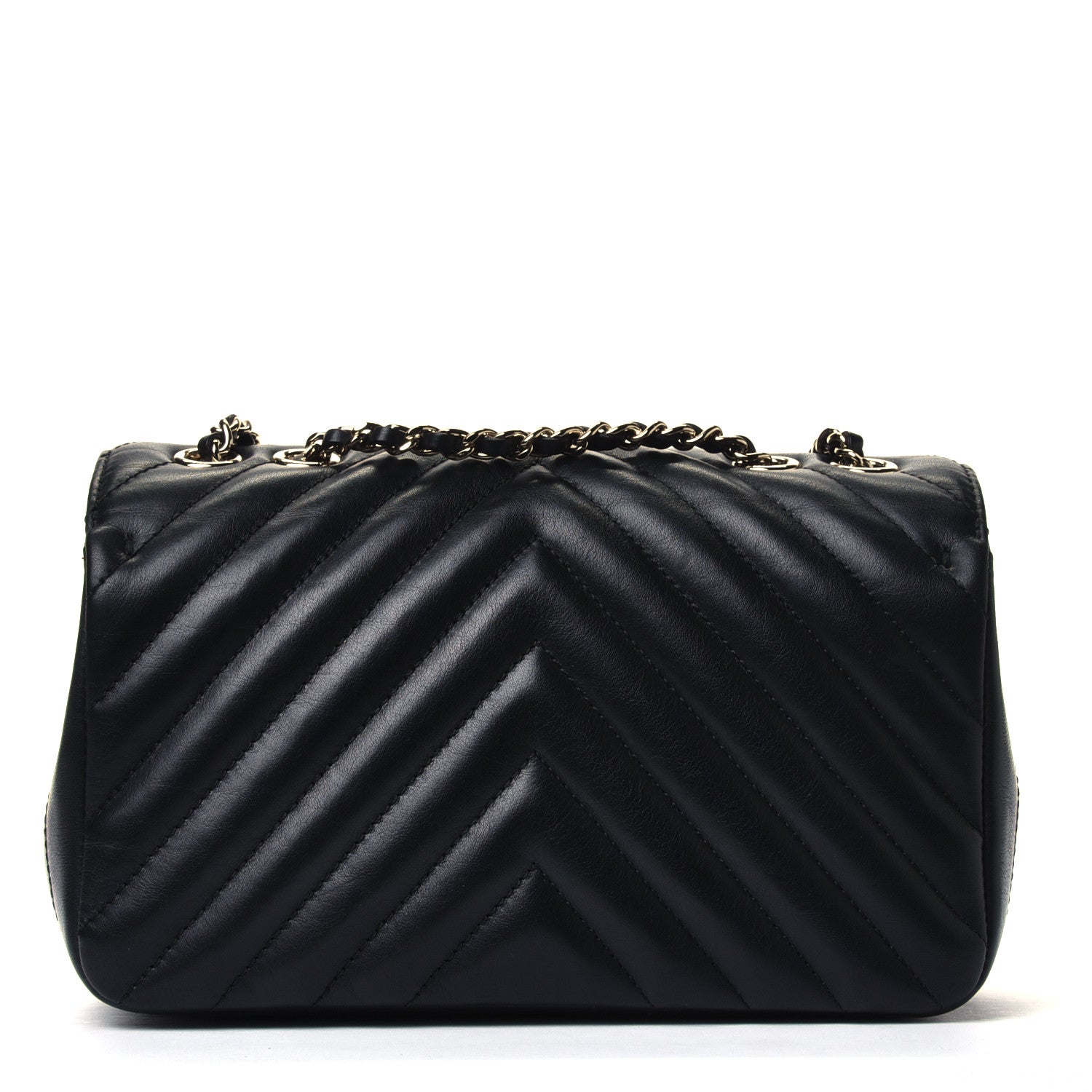 Chanel Calfskin Chevron Quilted Mini Statement Flap Black 2 of 5