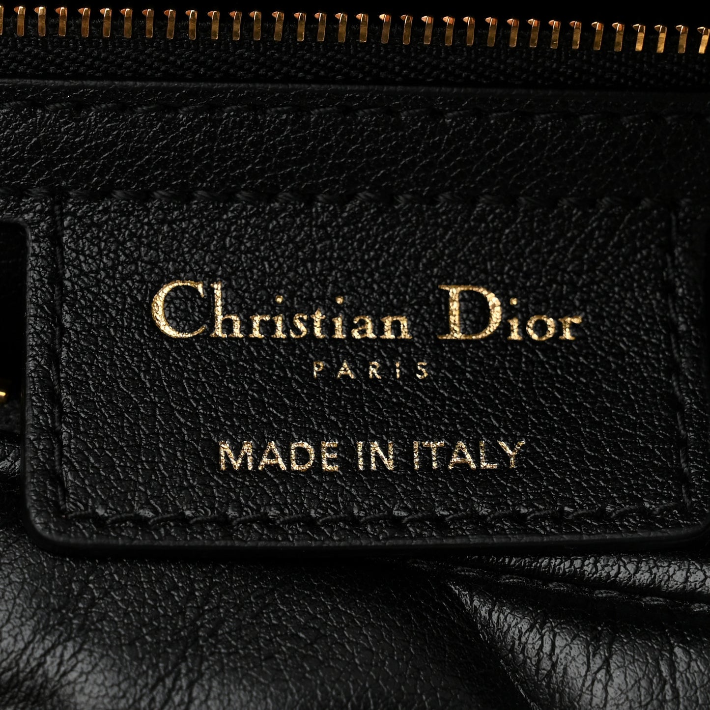 Calfskin Embossed Graphic Cannage Groove 25 Bag Black