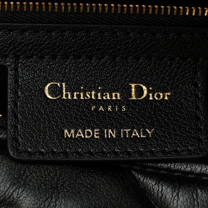 Christian Dior Calfskin Embossed Graphic Cannage Groove 25 Bag Black 6 of 10