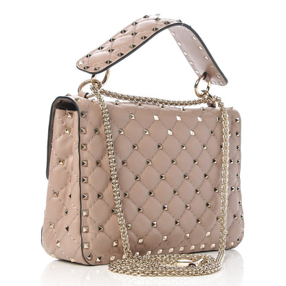 Valentino Garavani Lambskin Medium Rockstud Spike Shoulder Bag Poudre 3 of 6