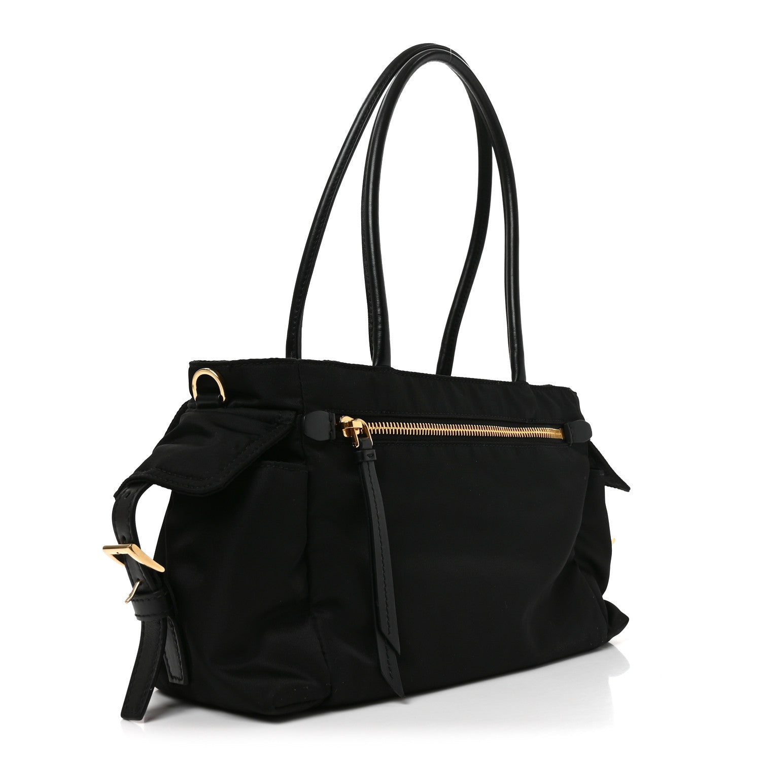 Prada Re-Nylon Triangle Medium Explore Tote Black 3 of 9