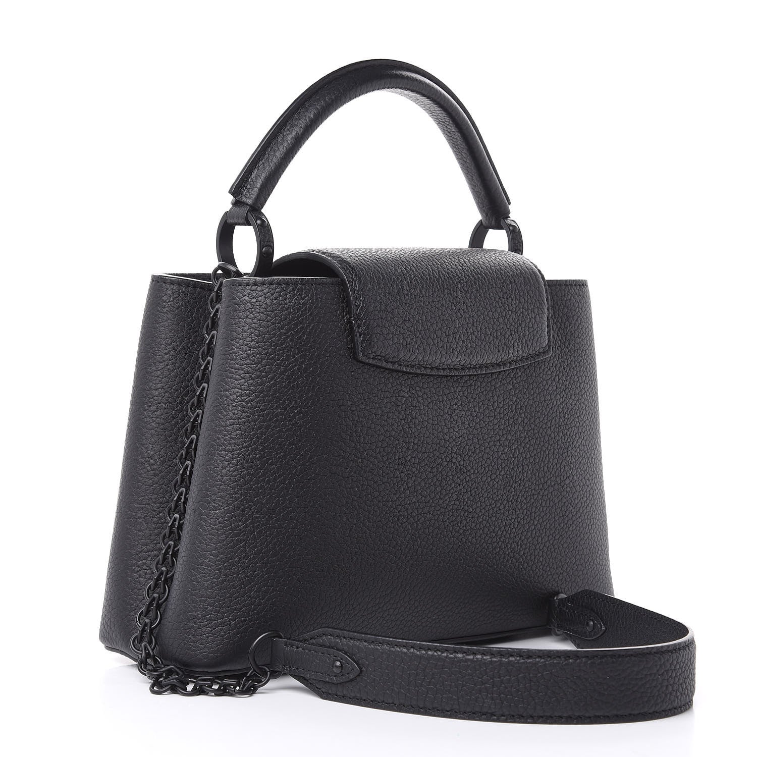 Louis Vuitton Taurillon Capucines BB Matte Black 3 of 8