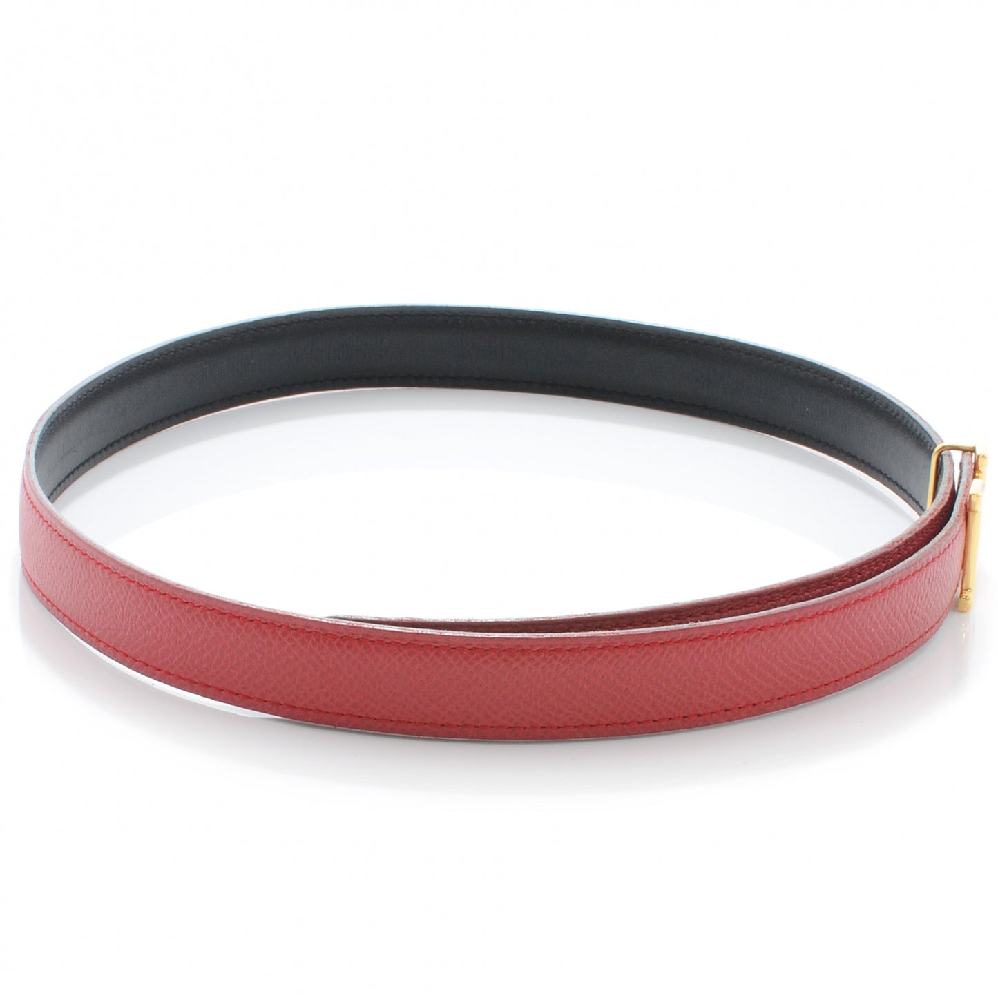 Box Courchevel Reversible Constance 18mm H Belt Rouge Noir 65