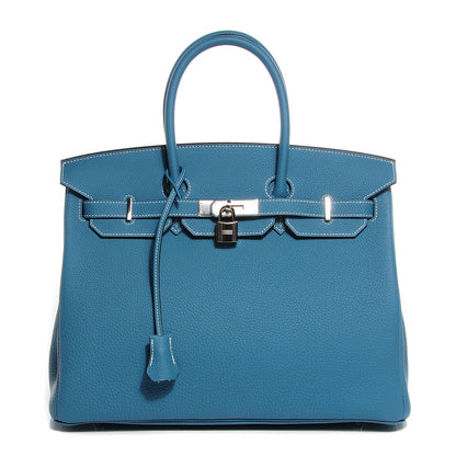 Hermes Togo Birkin 35 Blue Jean 1 of 27