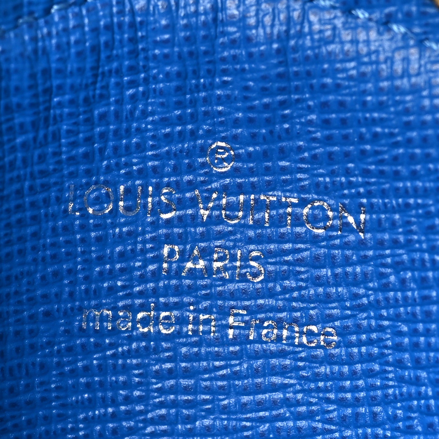 Monogram 2019 Christmas Animation Round Coin Purse Blue