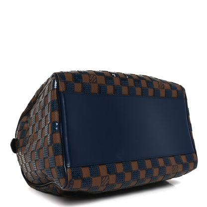Louis Vuitton Damier Paillettes Speedy 30 Blue 4 of 9