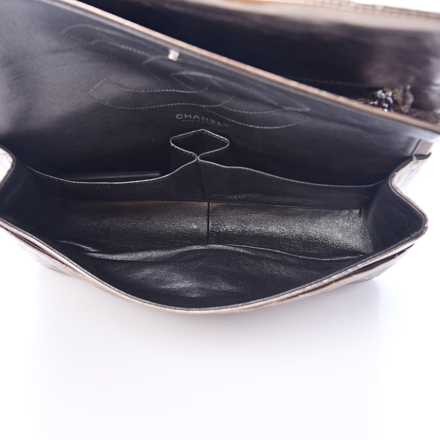 Chanel Metallic Aged Calfskin Quilted 2.55 Reissue 226 Argent Fonce 5 of 11