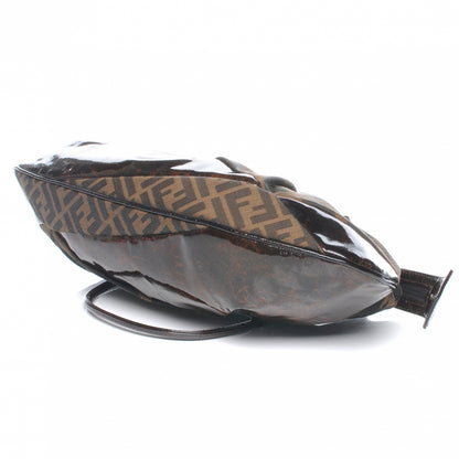Fendi Zucca Spalmati Patent To You Convertible Clutch Tobacco 6 of 17