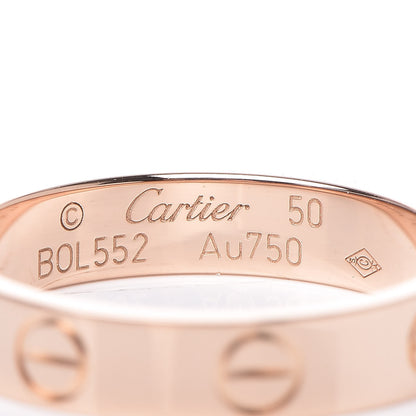 Cartier 18K Pink Gold 3.5mm LOVE Wedding Band Ring 50 5.25 4 of 6