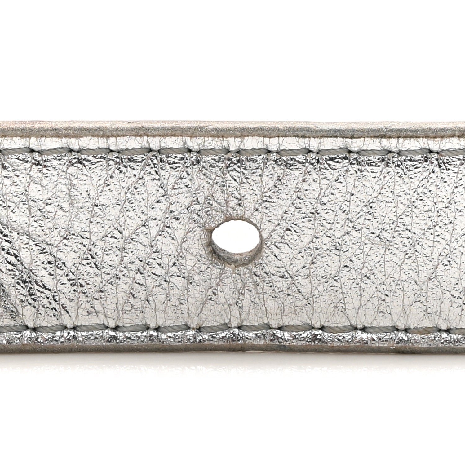 Louis Vuitton Metallic Calfskin Signature LV Initiales Belt 80 32 SIlver 7 of 8