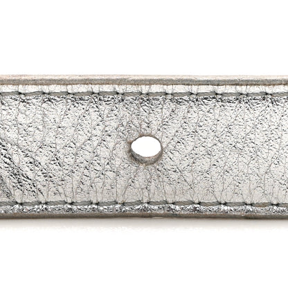 Louis Vuitton Metallic Calfskin Signature LV Initiales Belt 80 32 SIlver 7 of 8