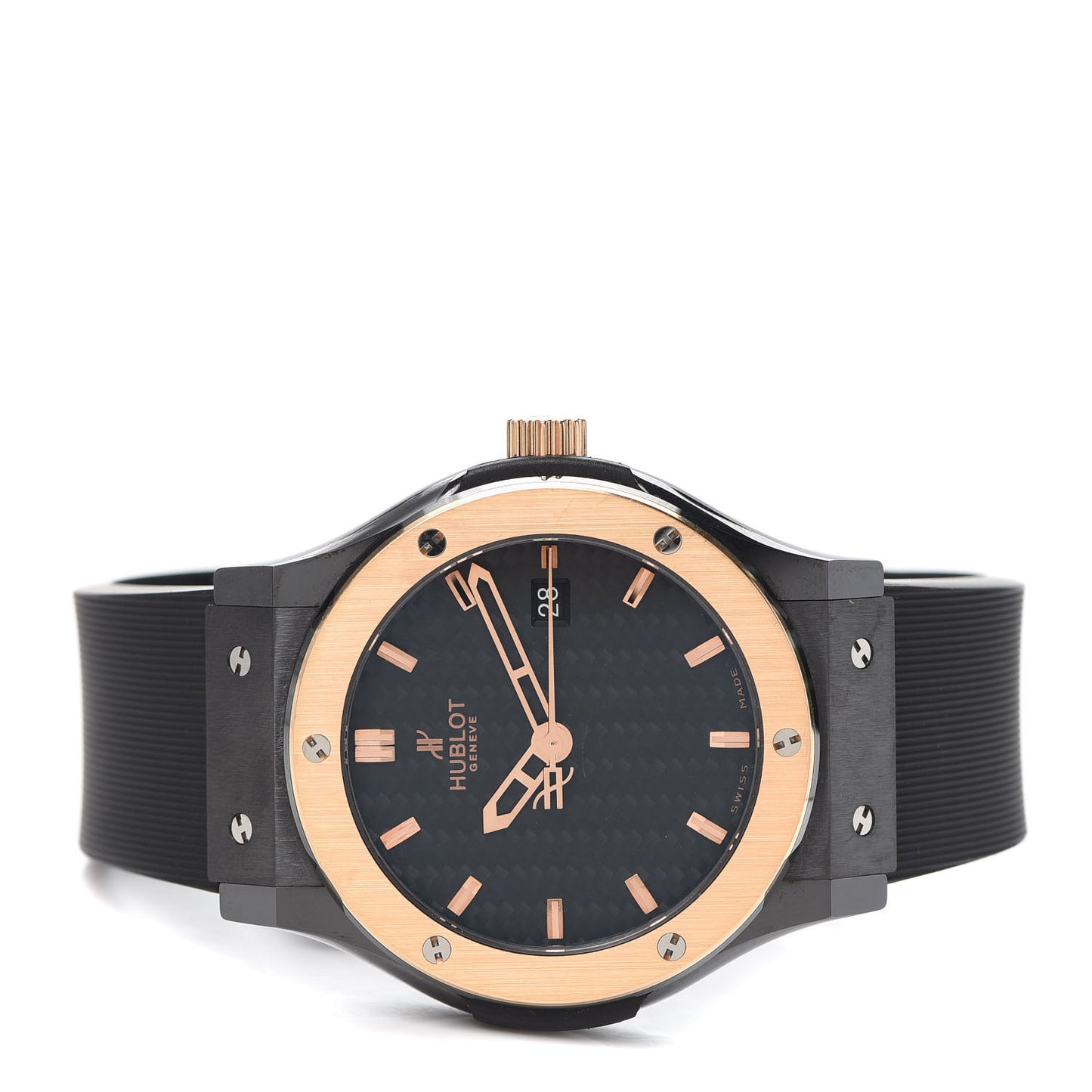 Ceramic Rubber 40mm Classic Fusion Quartz Watch Black 511.CO.1781.RX