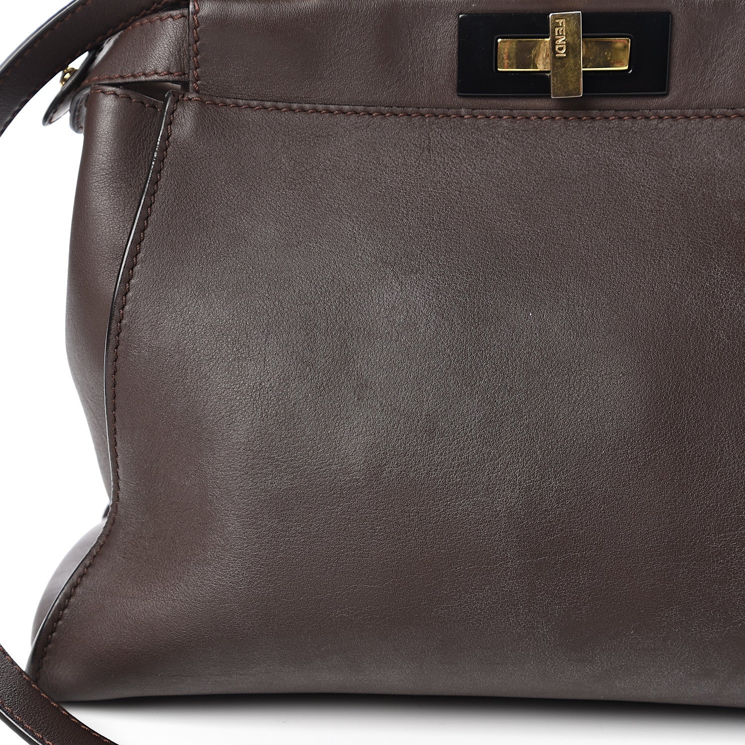 Fendi Vitello Seta Shiny Nappa Medium Peekaboo Iconic Satchel Moresco Rosa Doll 9 of 15