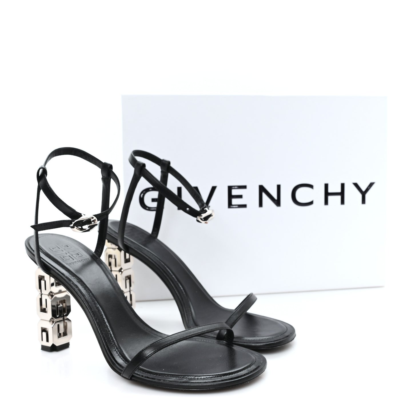 Smooth Nappa G Cube 105mm Sandals 40 Black