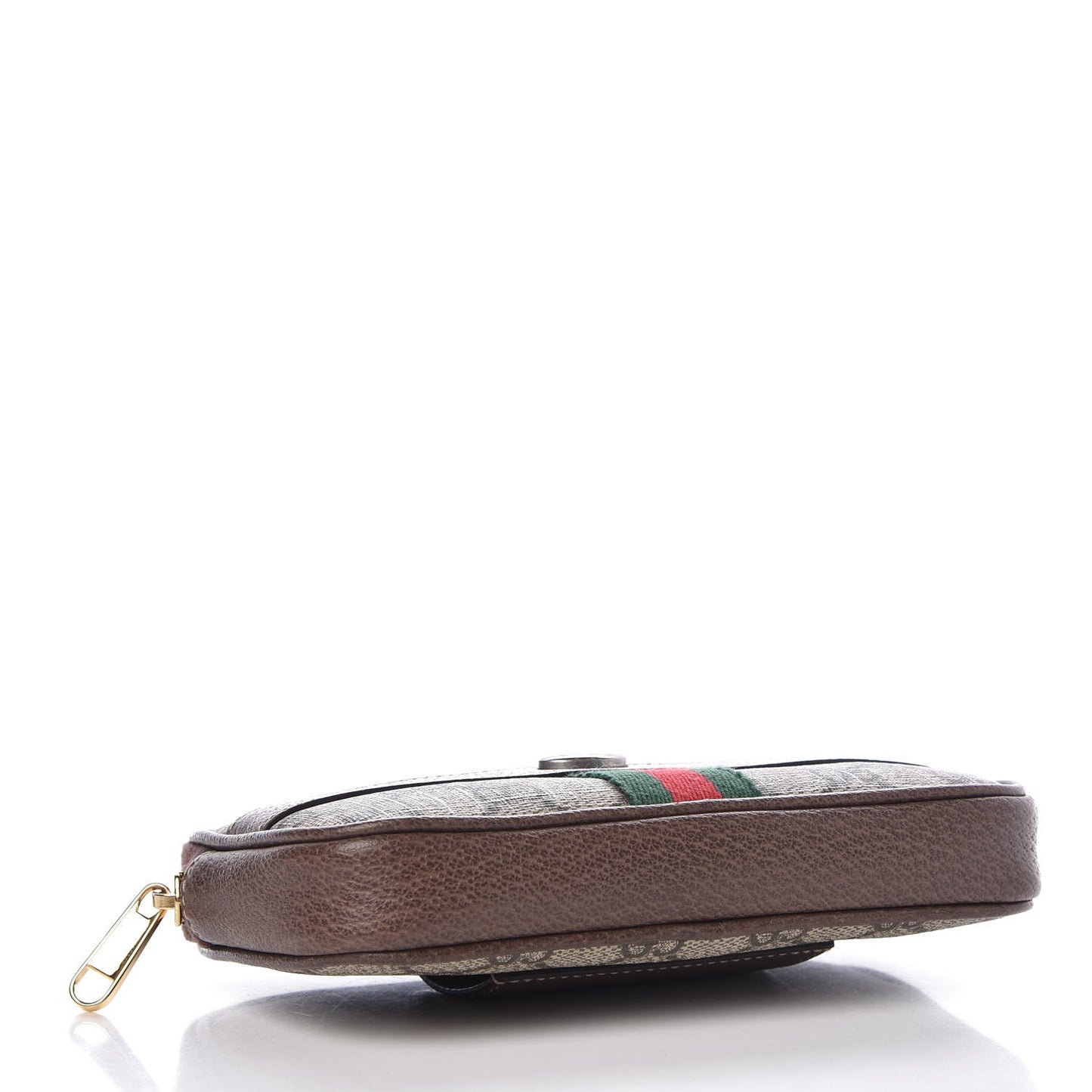 GG Supreme Monogram Ophidia Belted iPhone Case 85 34 Dark Brown