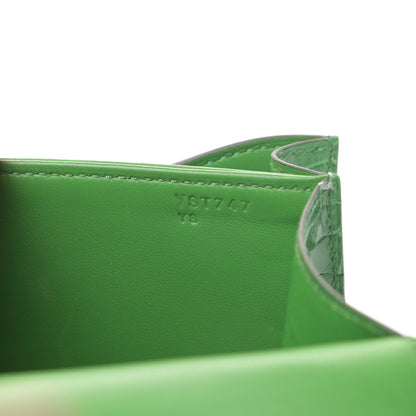Hermes Shiny Alligator Constance 18 Cactus 7 of 21