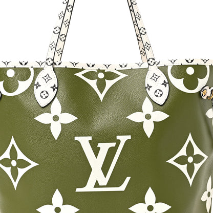 Louis Vuitton Monogram Giant Neverfull MM Kaki 7 of 9