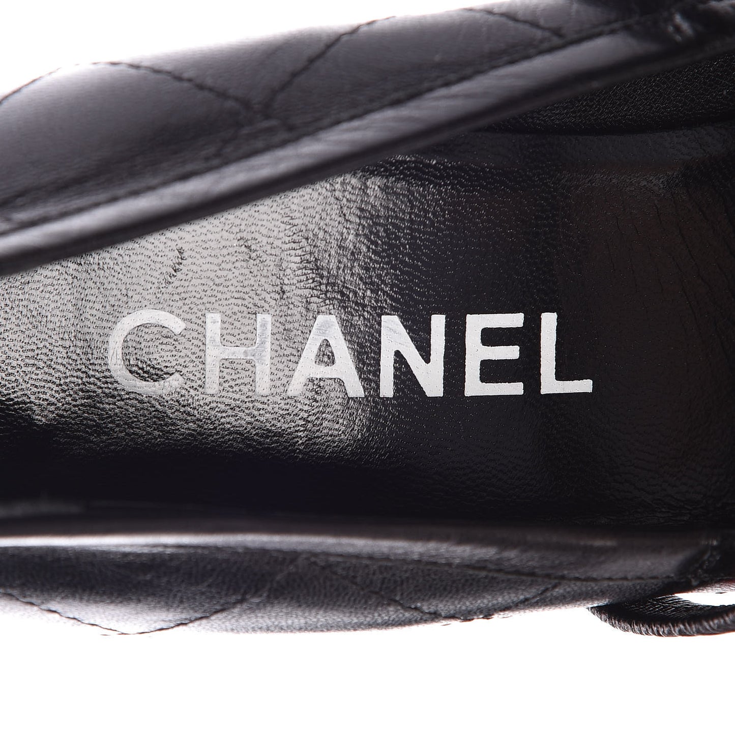 Lambskin Quilted Cambon Mary Jane Pumps 38 Black
