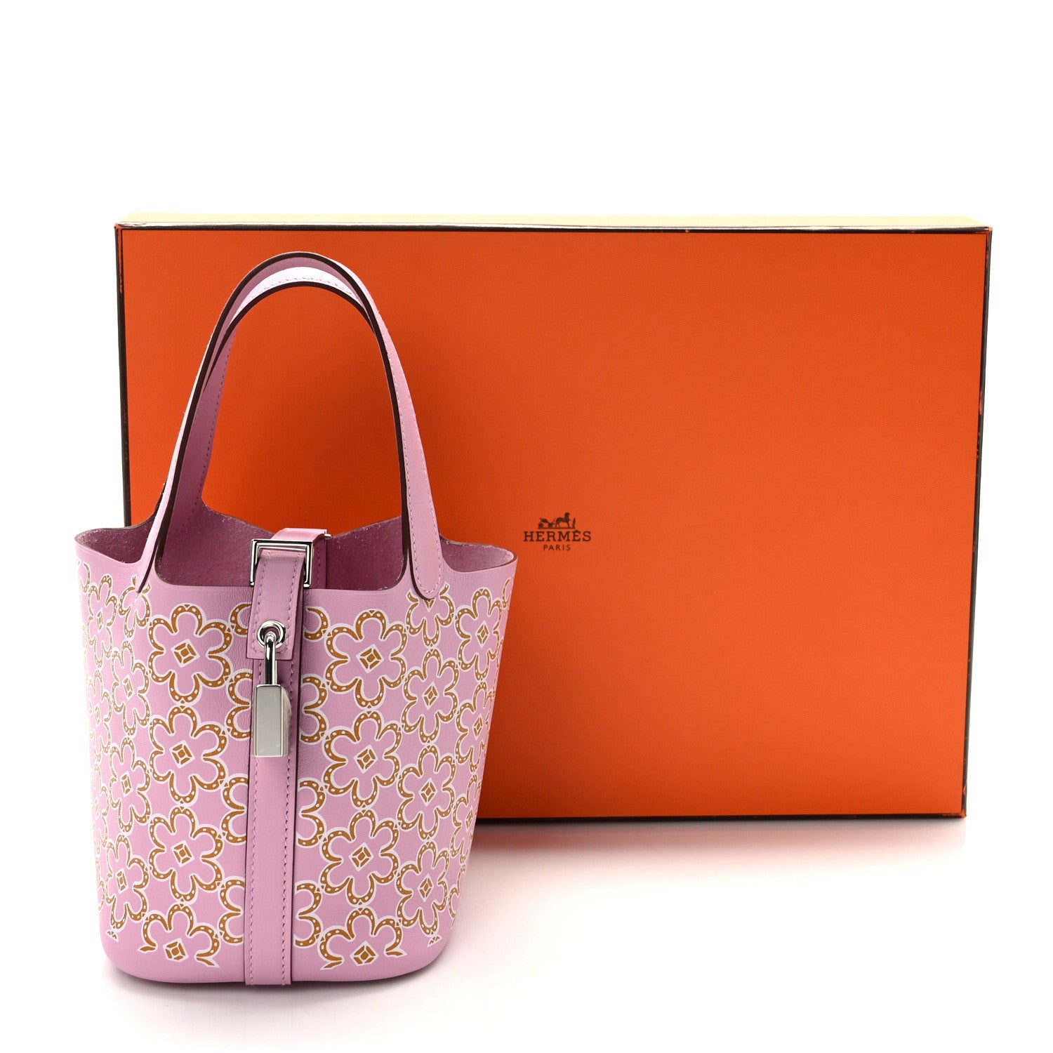 Hermes Swift Micro Lucky Daisy Picotin Lock Mauve Sylvestre 9 of 9
