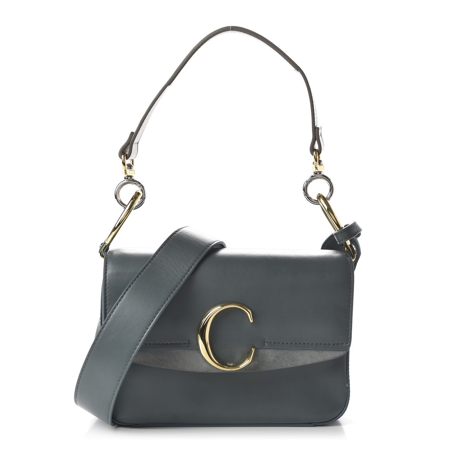 Chloe Calfskin Small C Double Carry Cloudy Blue 1 of 18